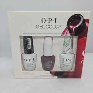 OPI Gel Color Set - Base & Top with Malaga Wine